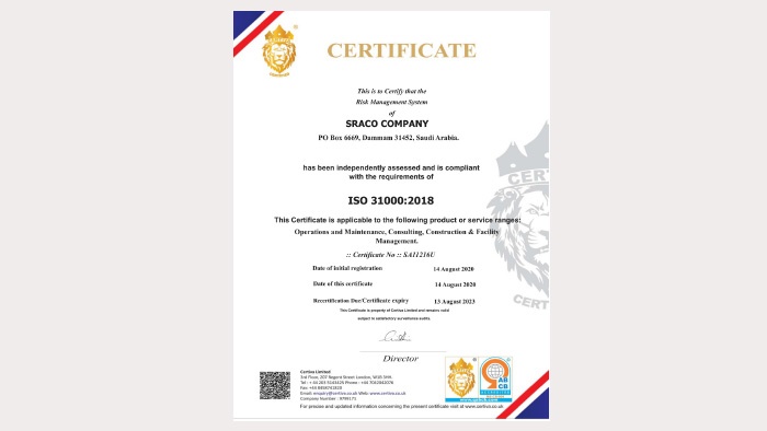ISO 31000 of SRACO Company
